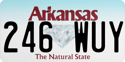 AR license plate 246WUY