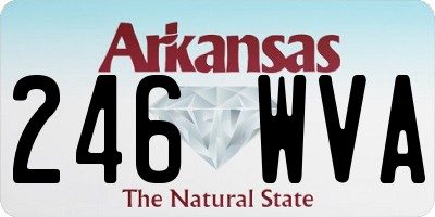 AR license plate 246WVA