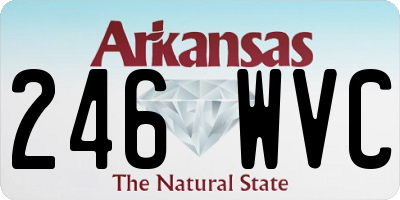 AR license plate 246WVC