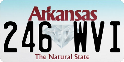 AR license plate 246WVI