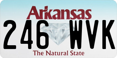 AR license plate 246WVK