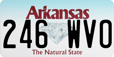 AR license plate 246WVO