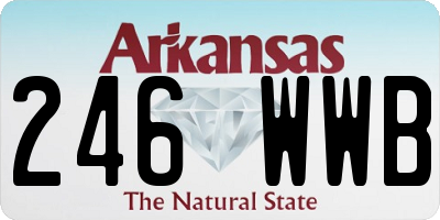 AR license plate 246WWB