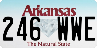 AR license plate 246WWE