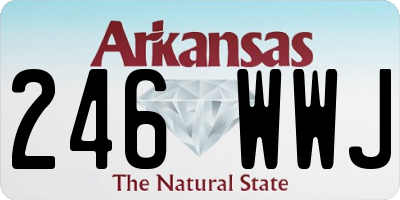 AR license plate 246WWJ