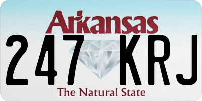 AR license plate 247KRJ