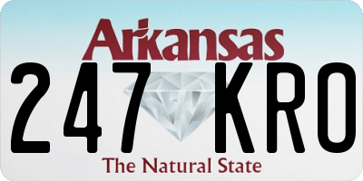 AR license plate 247KRO