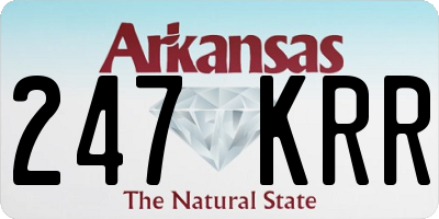 AR license plate 247KRR