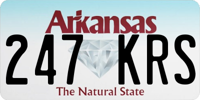 AR license plate 247KRS