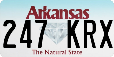 AR license plate 247KRX