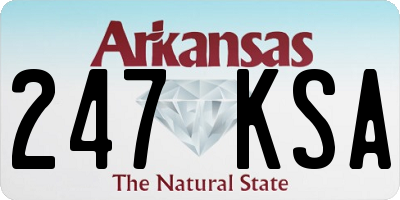AR license plate 247KSA