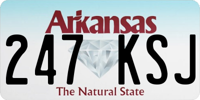 AR license plate 247KSJ