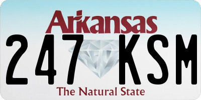 AR license plate 247KSM