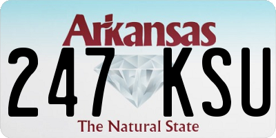 AR license plate 247KSU