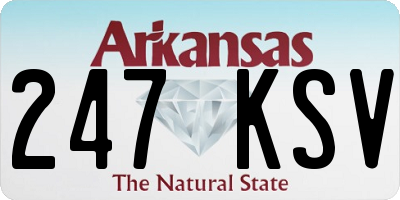 AR license plate 247KSV