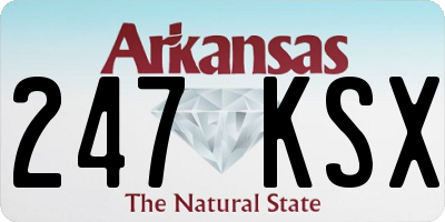 AR license plate 247KSX