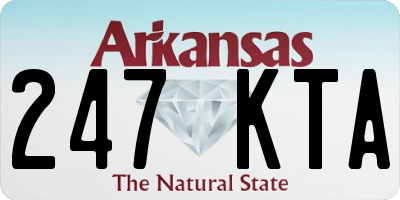 AR license plate 247KTA