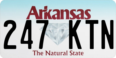 AR license plate 247KTN