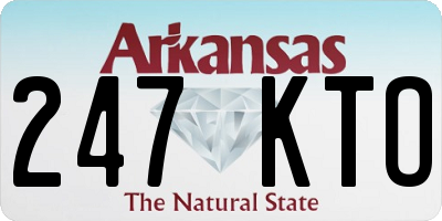 AR license plate 247KTO