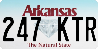 AR license plate 247KTR