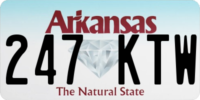 AR license plate 247KTW