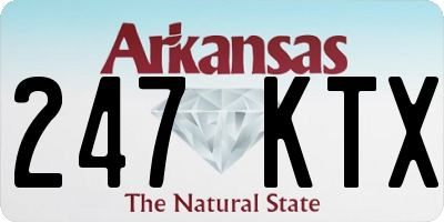 AR license plate 247KTX