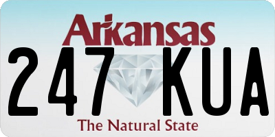 AR license plate 247KUA