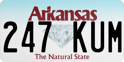 AR license plate 247KUM