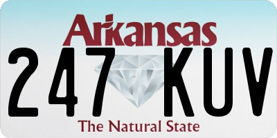 AR license plate 247KUV