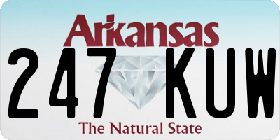 AR license plate 247KUW