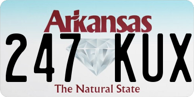 AR license plate 247KUX