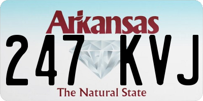 AR license plate 247KVJ