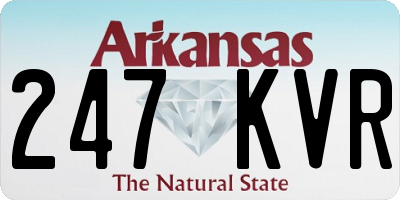 AR license plate 247KVR