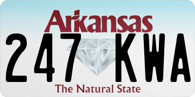 AR license plate 247KWA