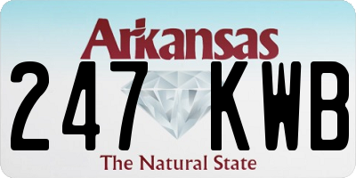 AR license plate 247KWB