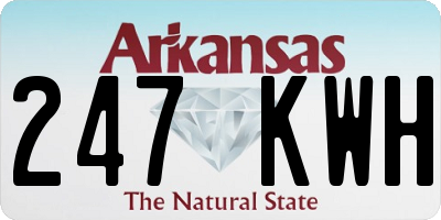 AR license plate 247KWH