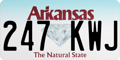 AR license plate 247KWJ