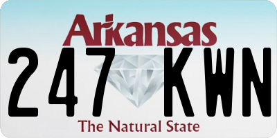 AR license plate 247KWN