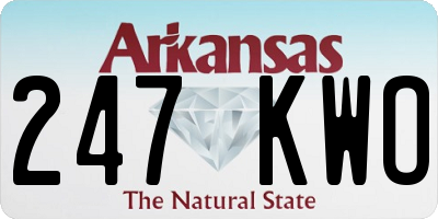 AR license plate 247KWO