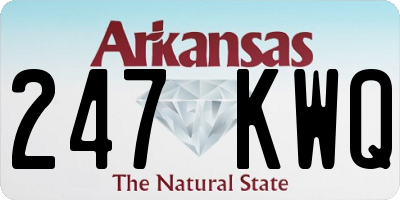AR license plate 247KWQ