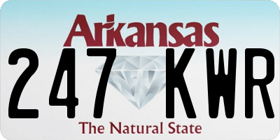 AR license plate 247KWR
