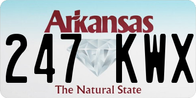 AR license plate 247KWX