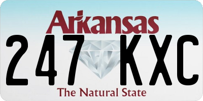 AR license plate 247KXC
