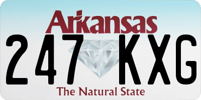 AR license plate 247KXG
