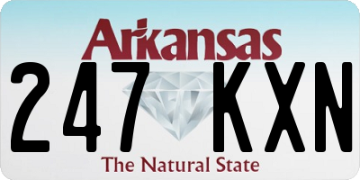 AR license plate 247KXN
