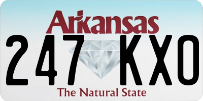AR license plate 247KXO