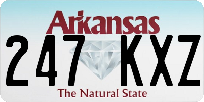 AR license plate 247KXZ