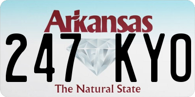 AR license plate 247KYO