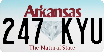 AR license plate 247KYU