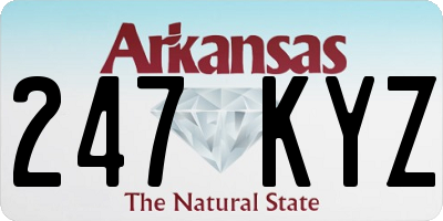 AR license plate 247KYZ